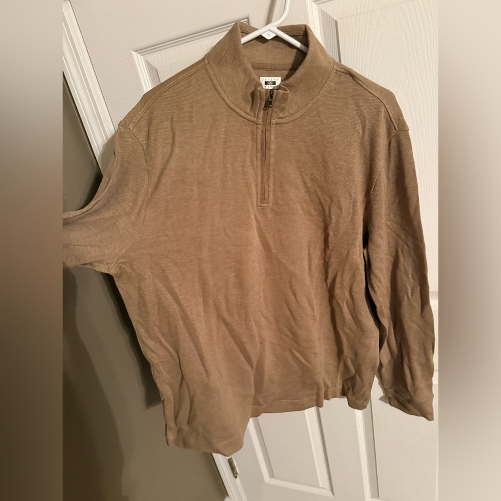 NWT Joseph Abboud Men's Brown Zip-Up Sweater